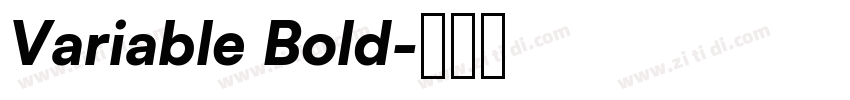 Variable Bold字体转换